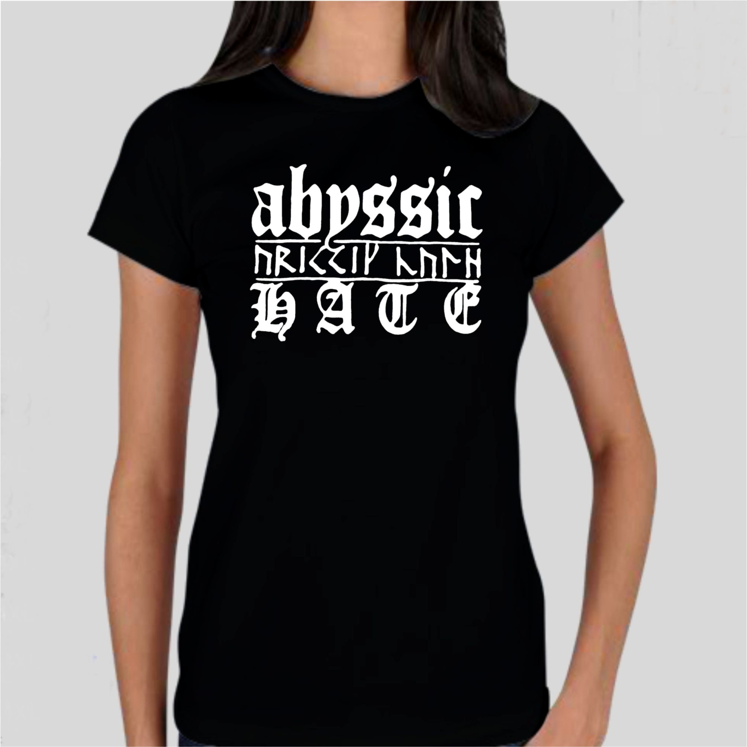 Abyssic Hate Logo Girlie T-Shirt – Metal & Rock T-shirts and Accessories