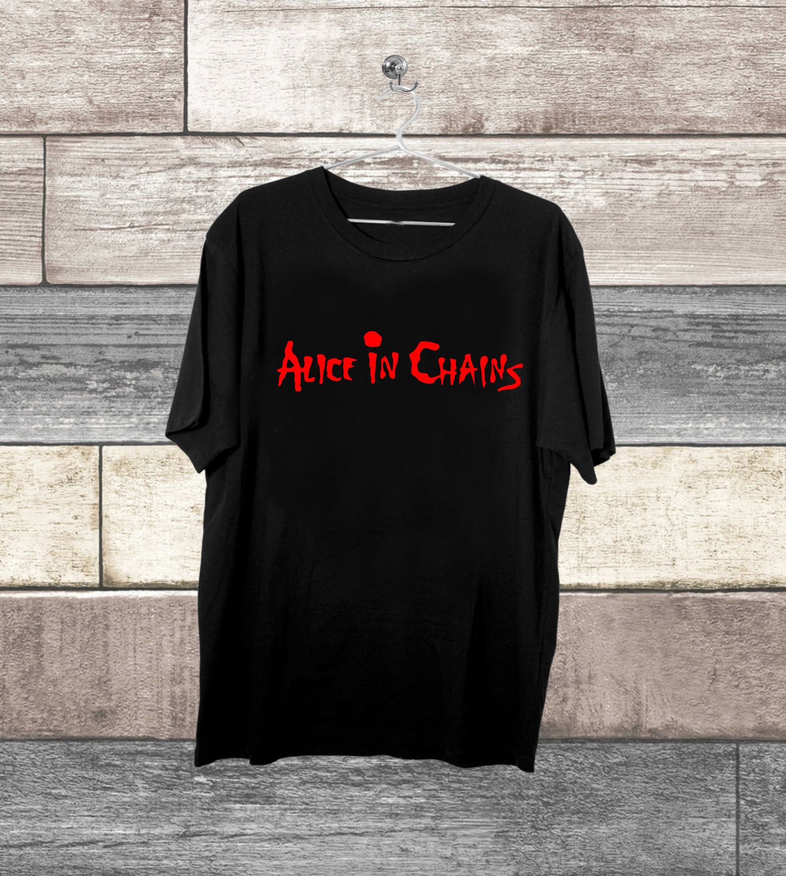 Alice In Chains T Shirt Red Logo Metal Rock T Shirts And Accessories