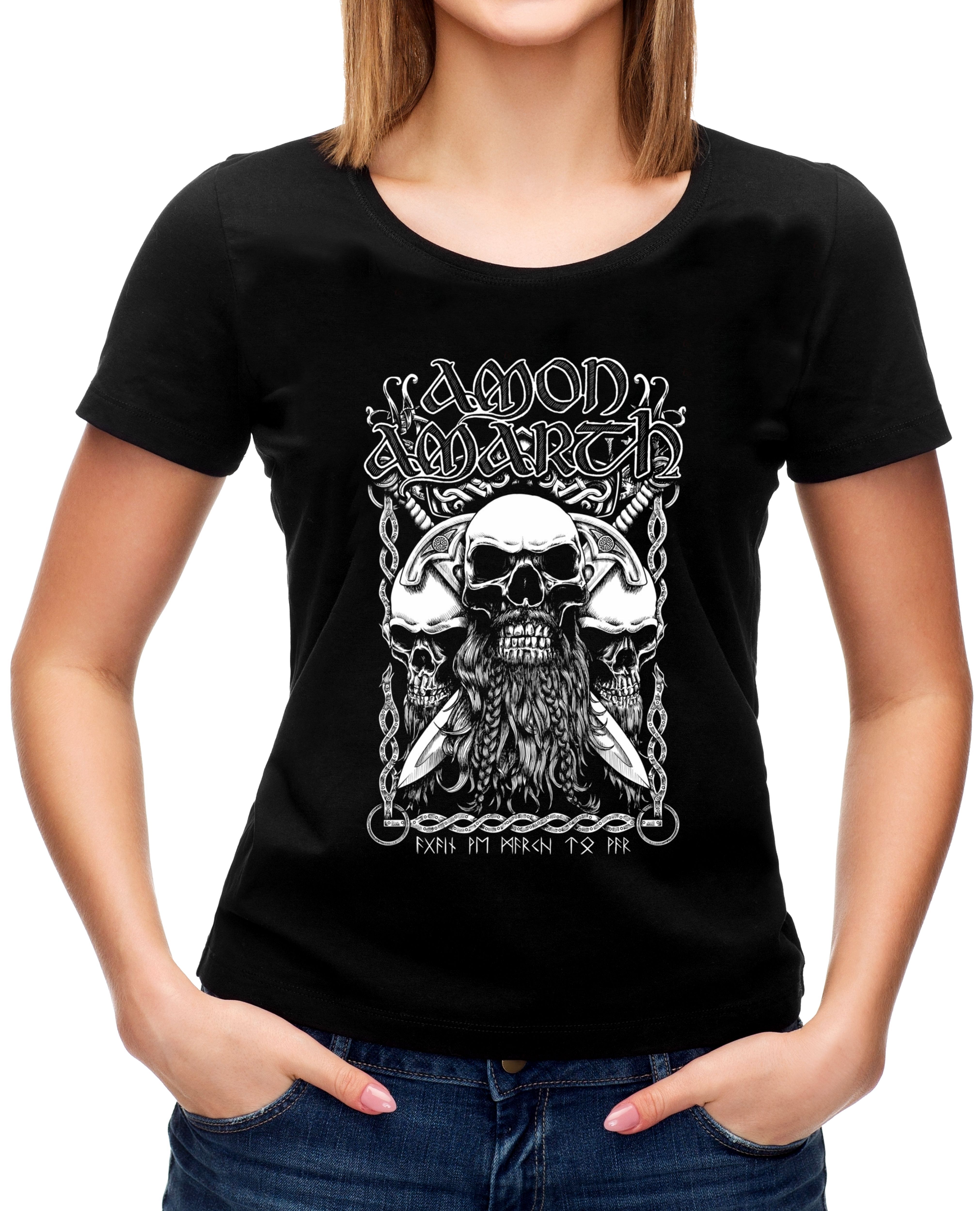 Amon Amarth Skull Girlie T-Shirt – Metal & Rock T-shirts and Accessories