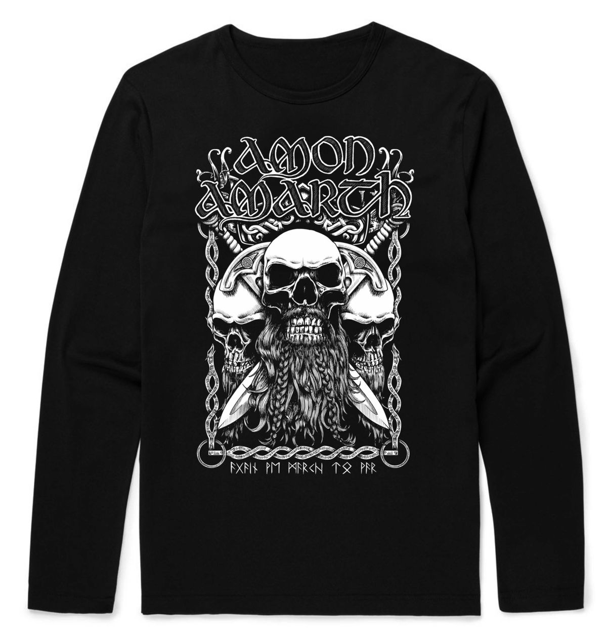 Amon Amarth Skull Longsleeve T-Shirt – Metal & Rock T-shirts and ...