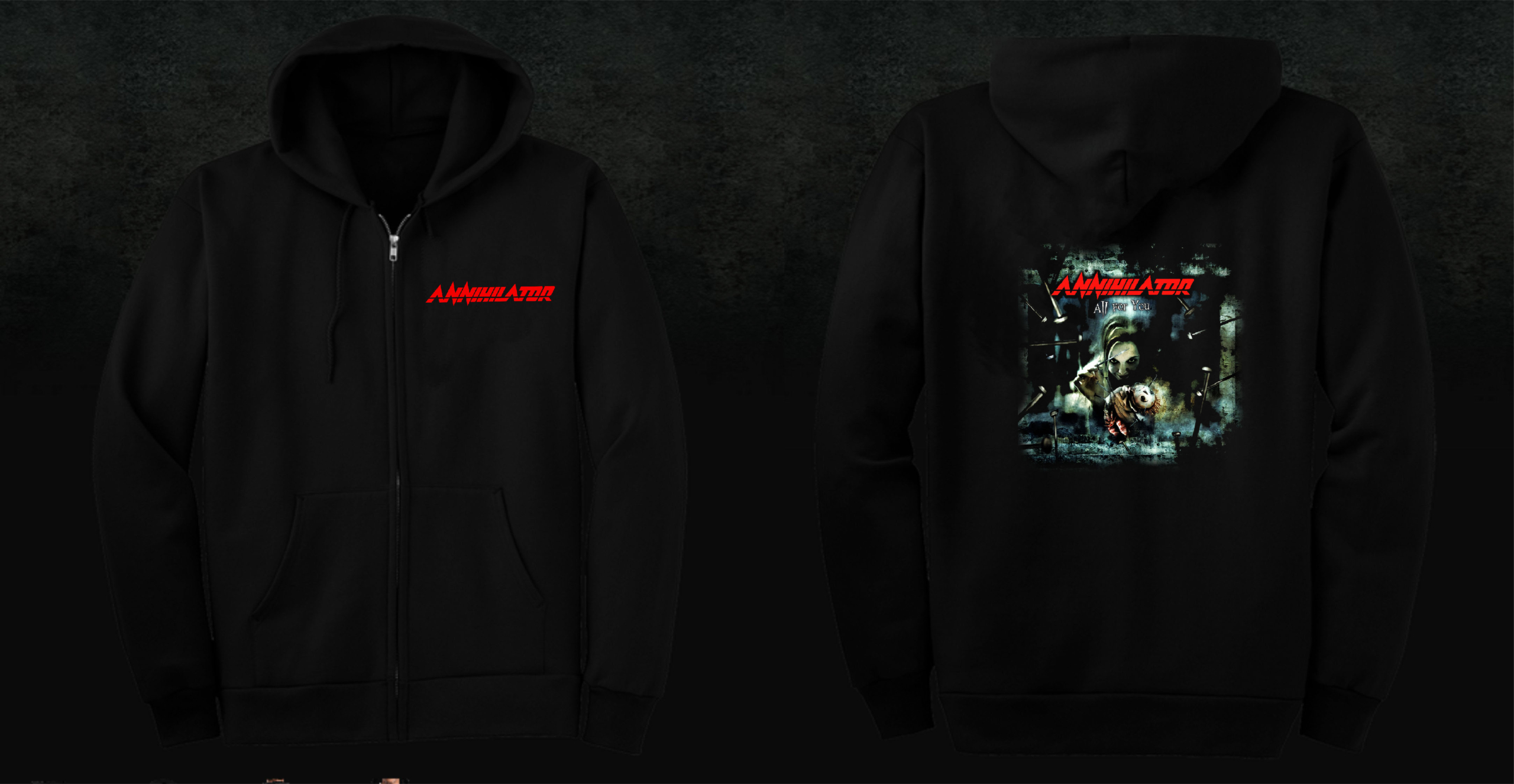 Annihilator All of You Zip Hoodie – Metal & Rock T-shirts and Accessories