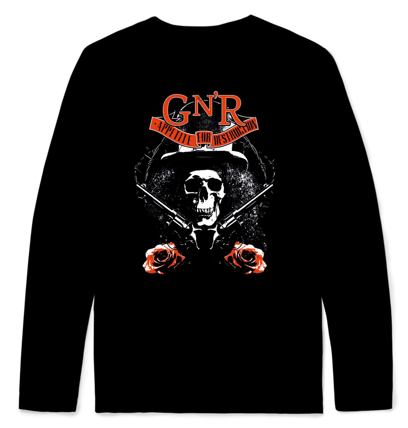 Guns And Roses Slash Skull Longsleeve T-Shirt – Metal & Rock T-shirts ...
